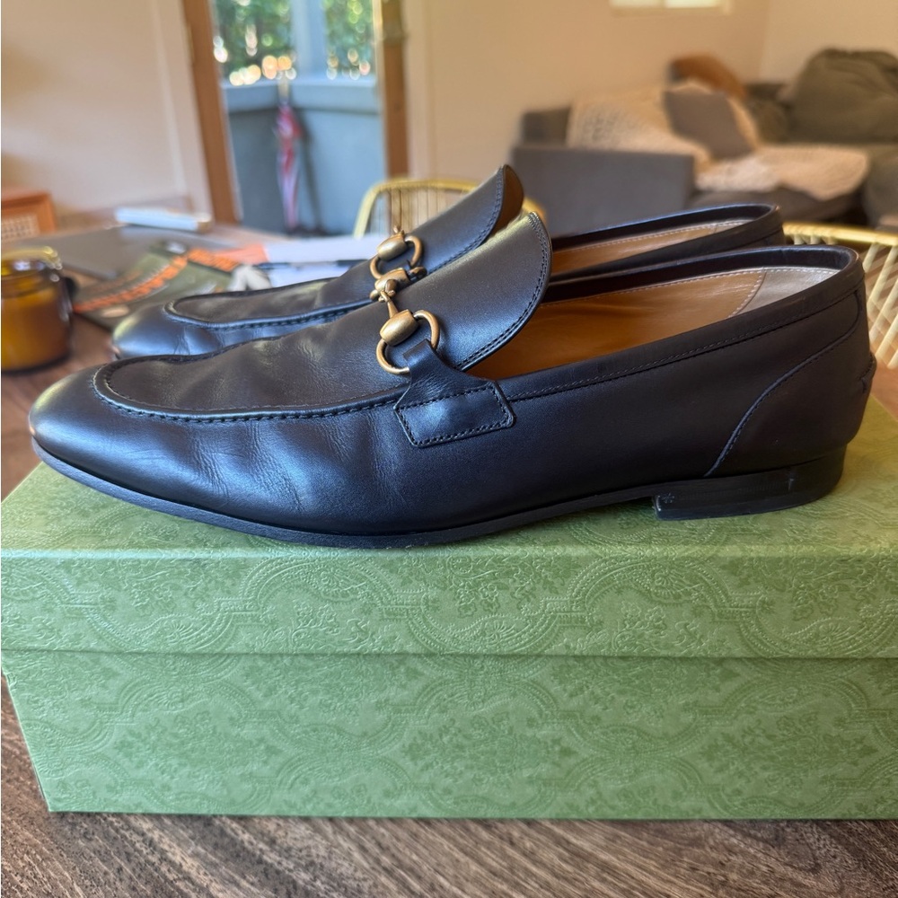 Gucci Black Leather Loafers - Picture 9 of 12